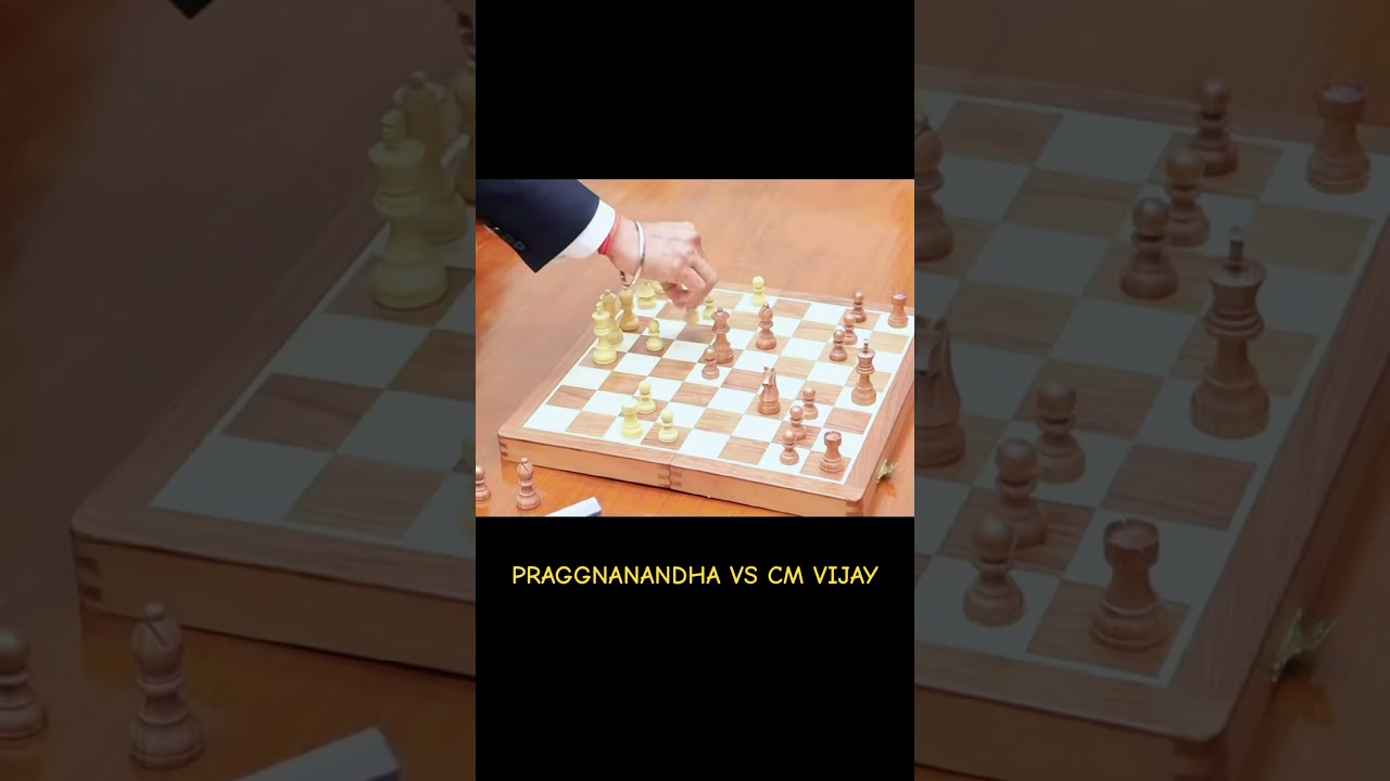 CM Vijay Plays Chess With Norway Champion Praggnanandhaa 🔥