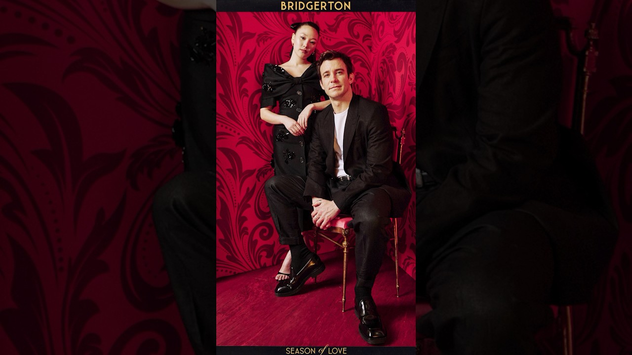 Luke Thompson and Yerin Ha shine at the #Bridgerton Season of Love event #shorts