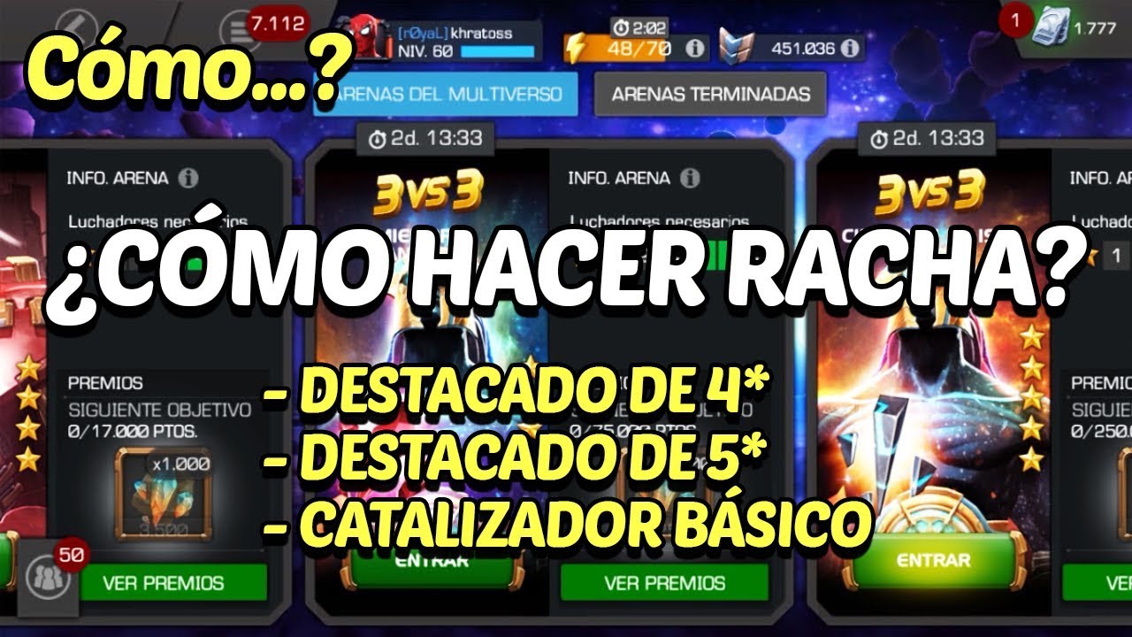 Cómo...? - ¿Cómo Hacer Racha? | Destacado de 4* y 5*, Cata Básico - Marvel Contest Of Champions