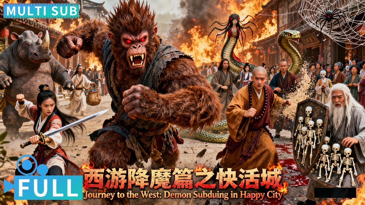 【Multi Sub】《西游降魔篇之快活城 / Journey to the West》正义驱魔人错杀善良女妖，妖丹入腹化妖破局重生丨#电影 #腾讯视频 #玄幻电影