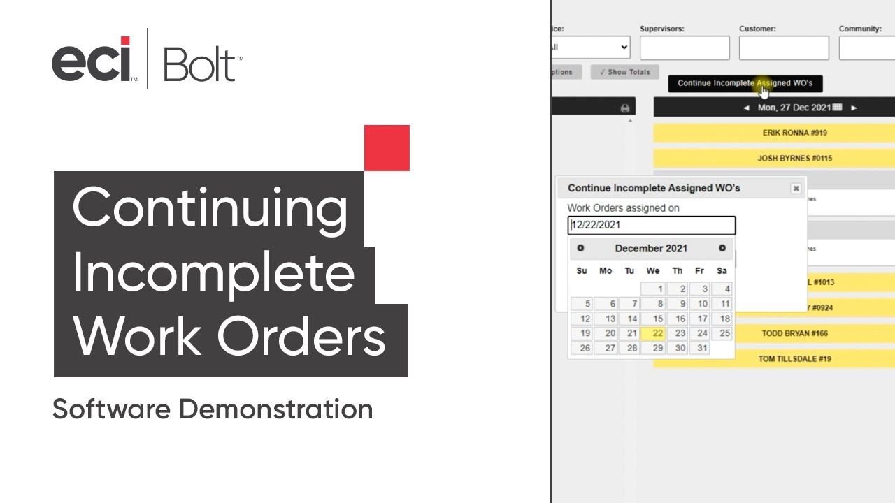 Continuing Incomplete Work Orders On Your Construction Project