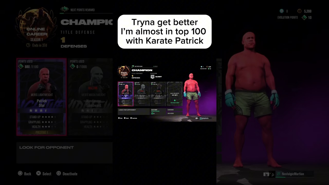 If I keep improving I can make top 100 in UFC 5 Online Career Mode