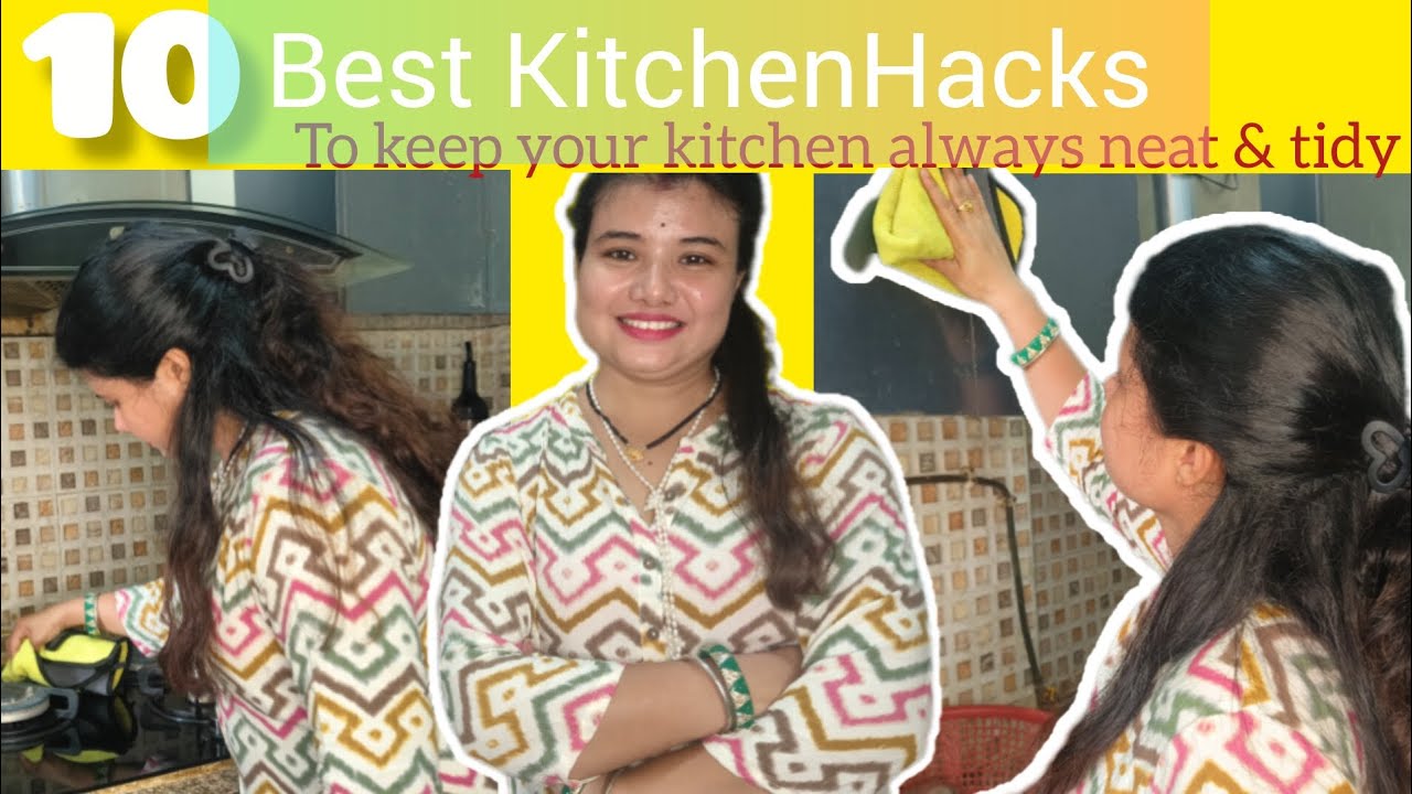 10 Best Kitchen Hacks To Keep Your Kitchen Always neat & Tidy#KitchenHacks #CleaningTips #Homemaking