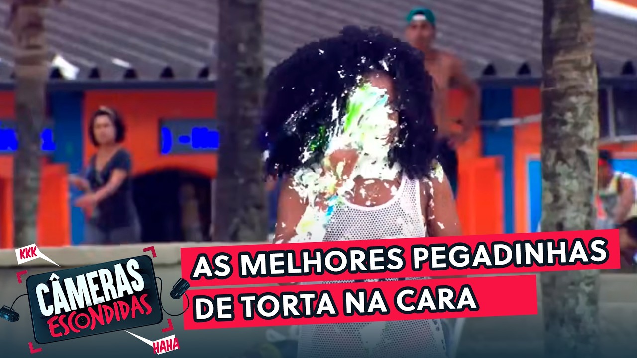 As melhores pegadinhas de torta na cara! | Câmeras Escondidas