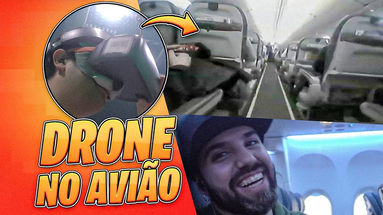 PILOTEI O DRONINHO DENTRO DE UM AVIÃO 😅