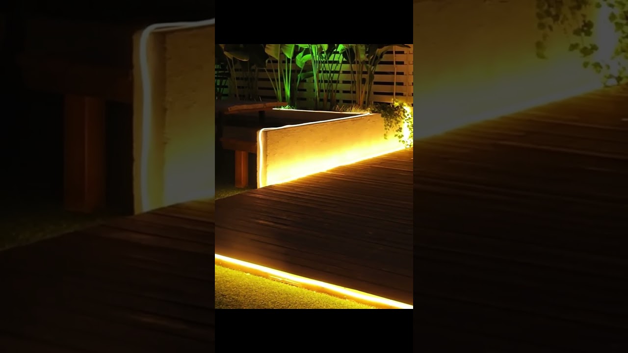 Solar Outdoor LED Strip Lights  #solarlights #gardenlights #decorlights #solar #holidaylights