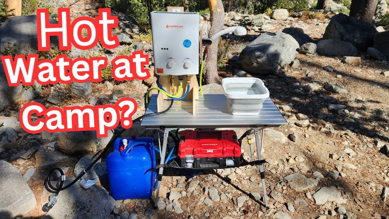 D.I.Y camping hot water system
