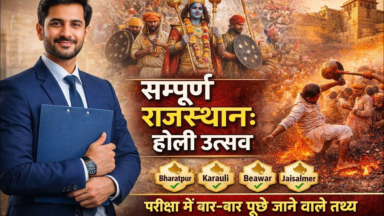 राजस्थान की प्रमुख होलियाँ | Rajasthan Art & Culture | Important for RAS, REET, CET & All Exams