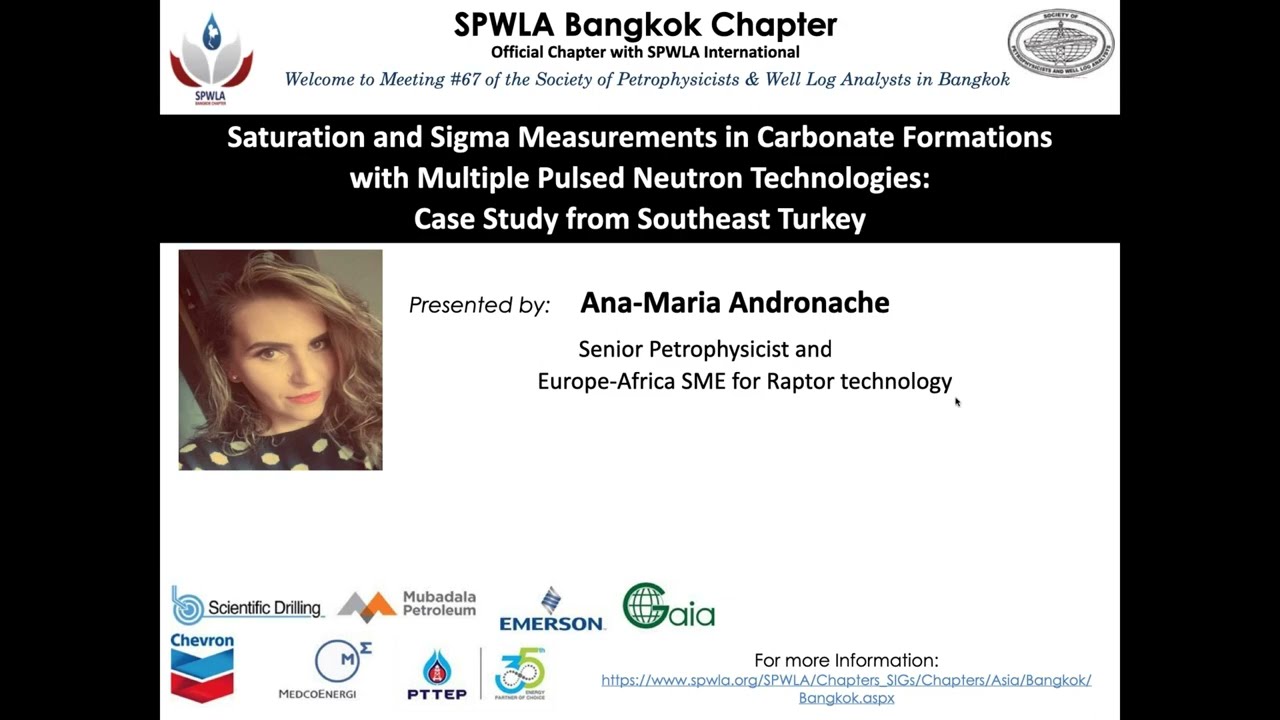 SPWLA Bangkok - Saturation and Sigma Measurements in Carbonate Formations