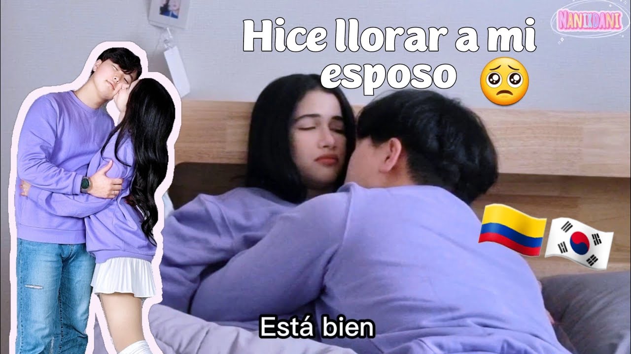 Broma a mi dulce esposo  lo hace llorar 🥺 /International couple 🇨🇴🇰🇷