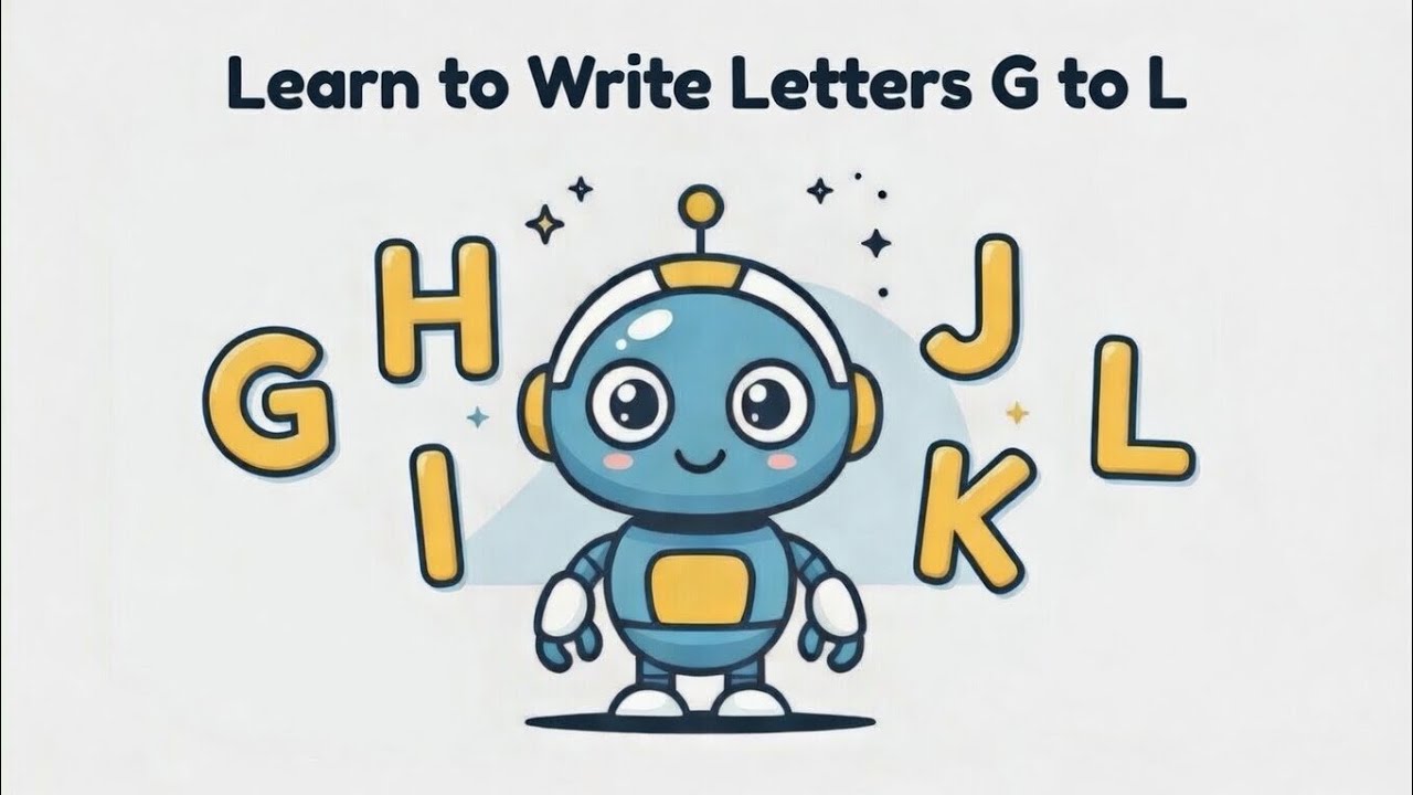 Learn to Write Letters G to L | Easy Alphabet Writing for Kids (Part 2 )