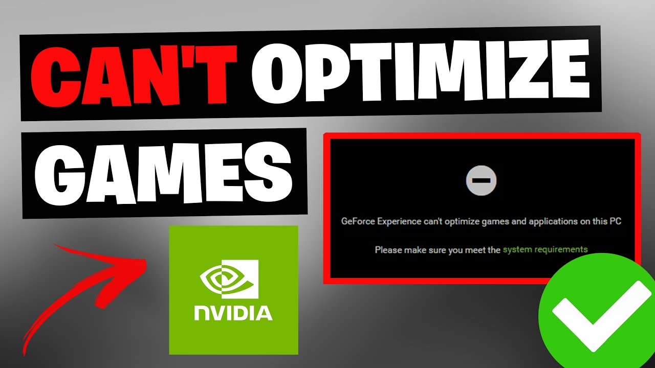 How To Fix NVIDIA App Can't Optimize Games on This PC - NEW 2026✅🔥