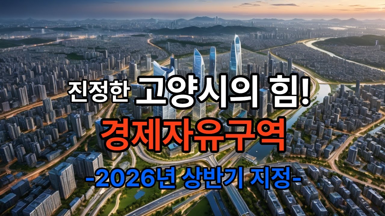 진정한 고양시의 힘!! 경제자유구역! 2026년 상반기 지정