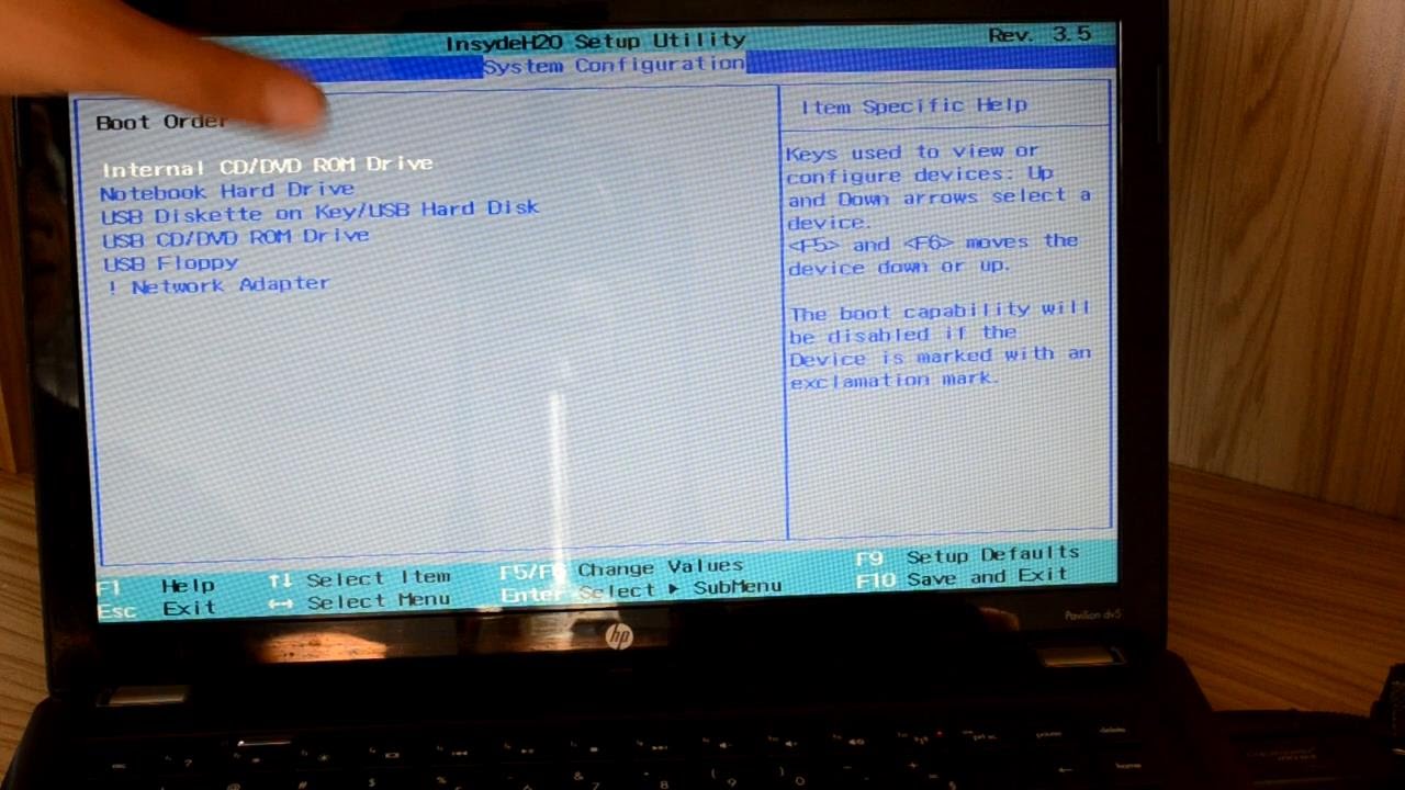 Como fazer Boot por usb pendrive notebook HP Pavilion DV5 - BIOS SETUP