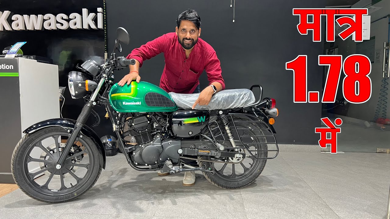 Kawasaki w175 Green Colour 2024 Model Review