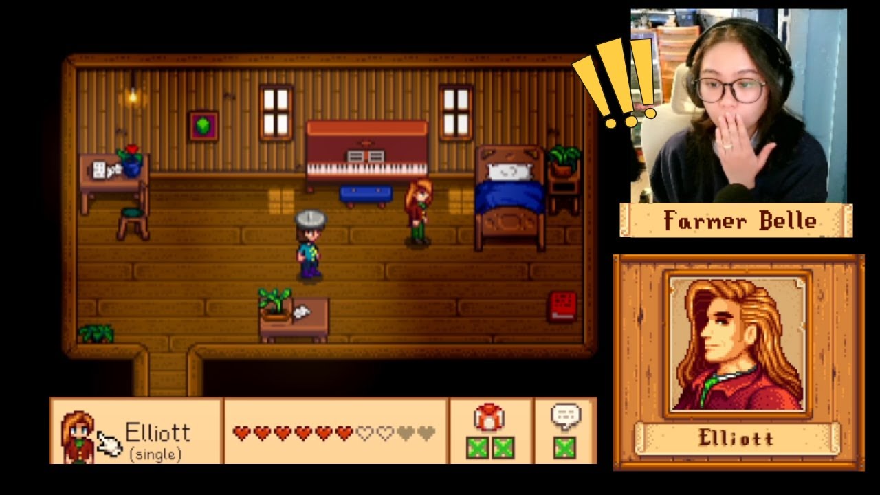 Finally romancing Elliott! I absolutely LOVE his cut scenes! | Stardew Valley Riverland Farm (12)