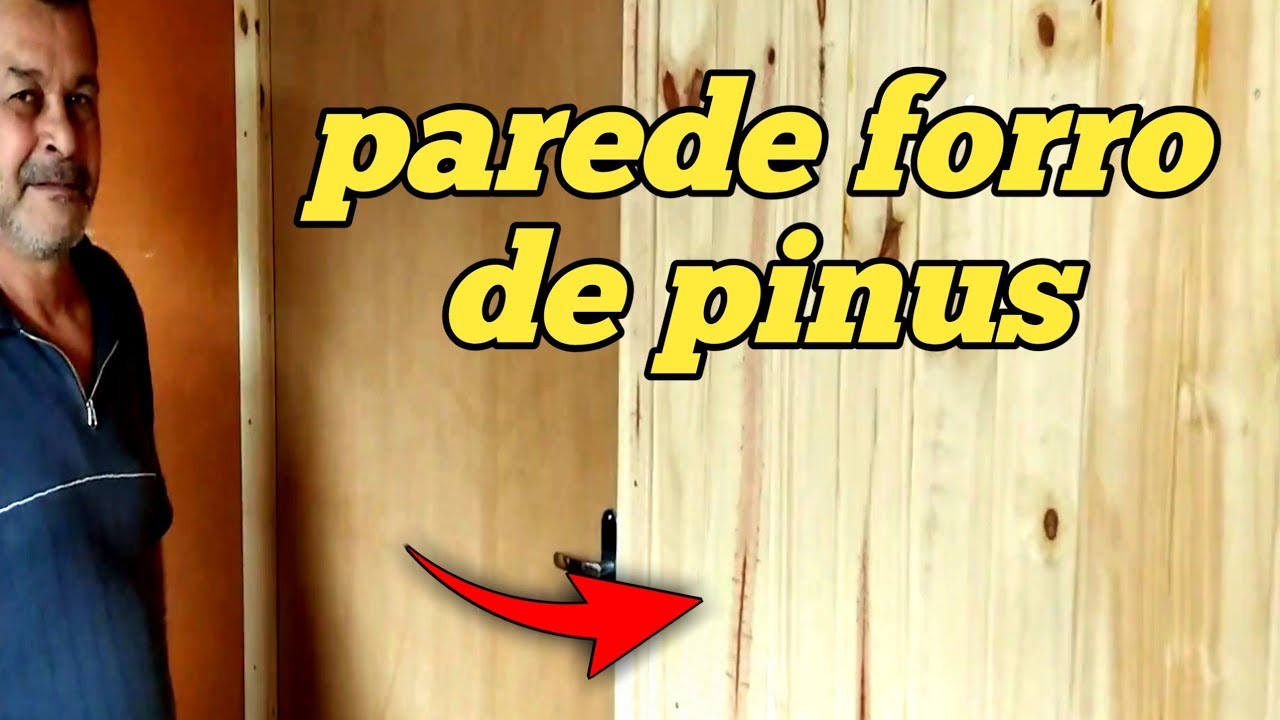 Parede com forro de pinus fácil rápido e barato faça você mesmo