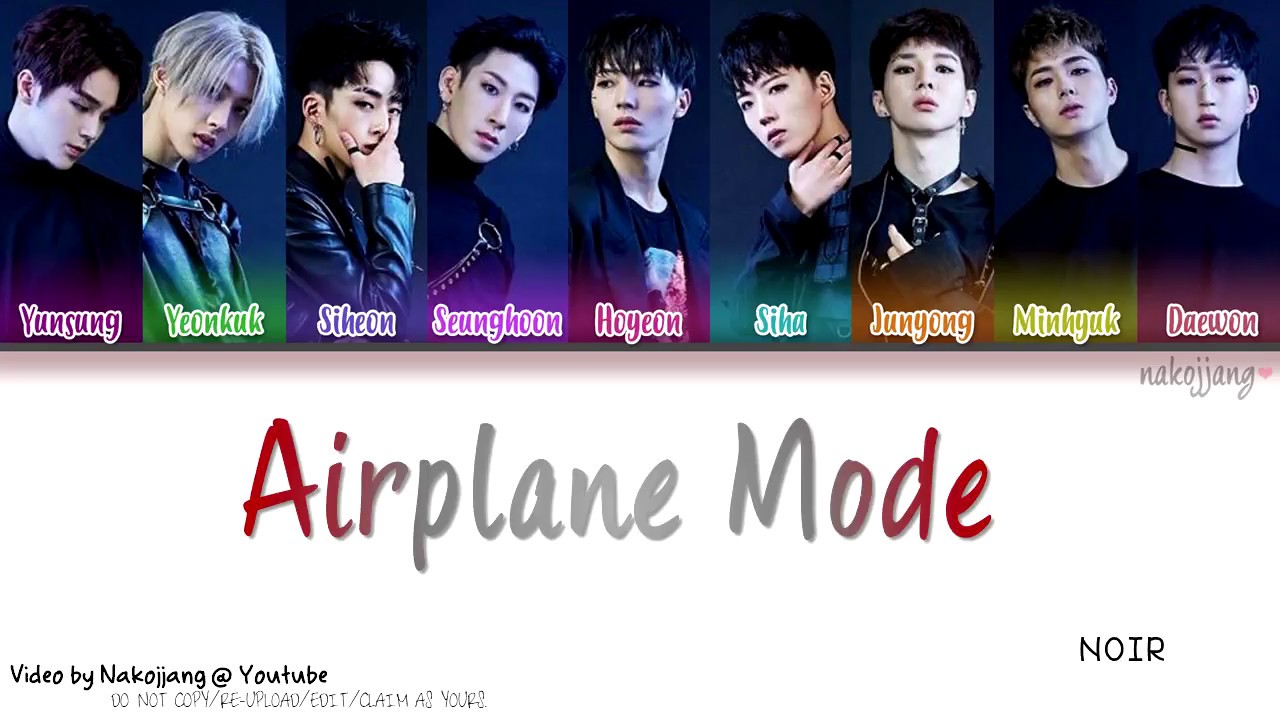 NOIR (느와르) – AIRPLANE MODE (Color Coded Lyrics Eng/Rom/Han/가사)