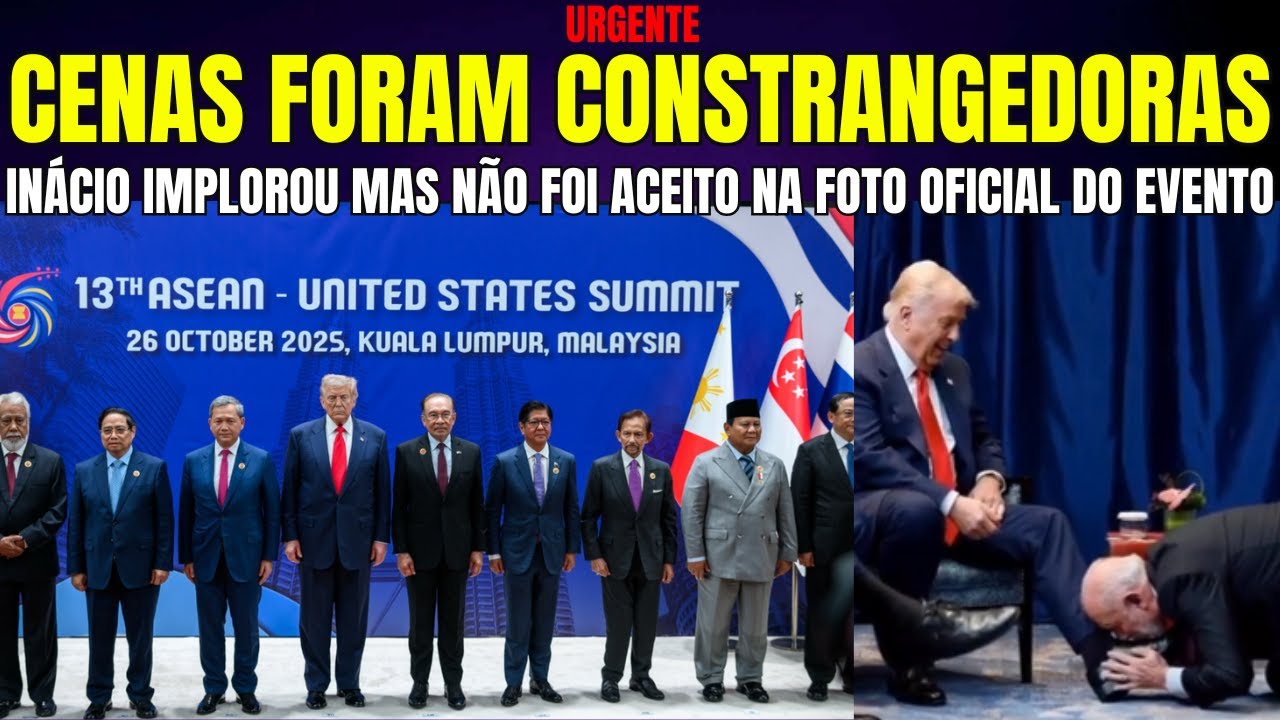 URGENTE IN&Aacute;CIO BUFAVA E IMPLORAVA MAS N&Atilde;O FOI ACEITO NA FOTO OFICIAL COM TRUMP E L&Iacute;DERES NA MALASIA