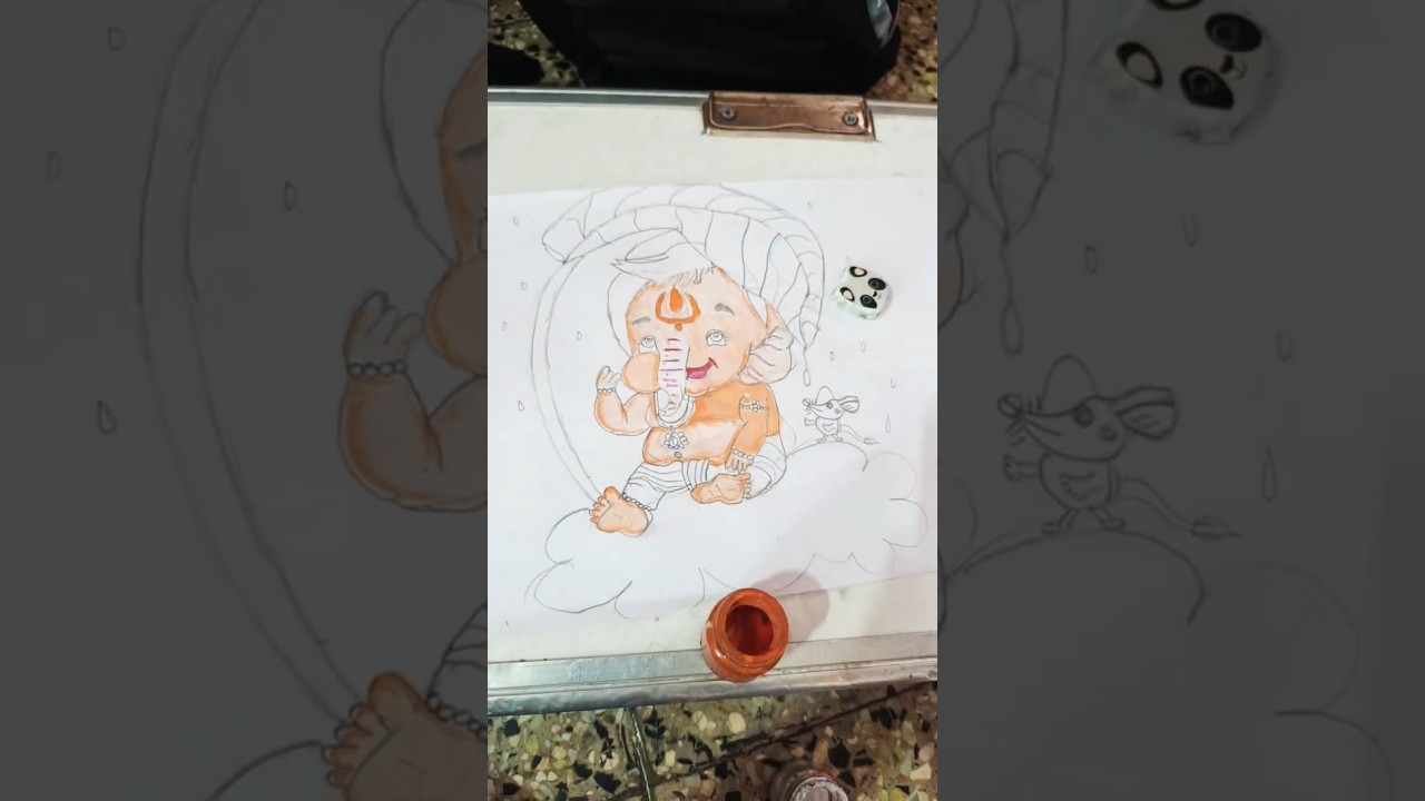 Majha Bappa Morya #bappa #drawing #art #painting #3rdstd