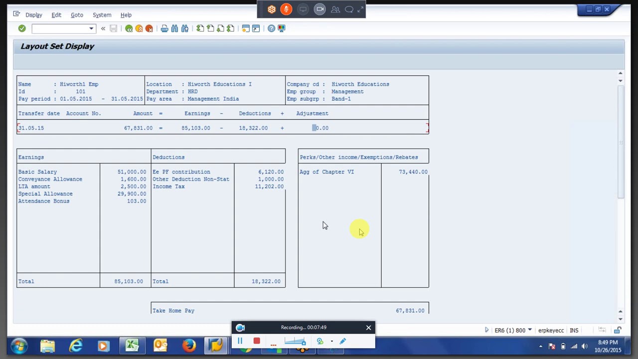 SAP HCM PCR and Schema Payroll PCR 32