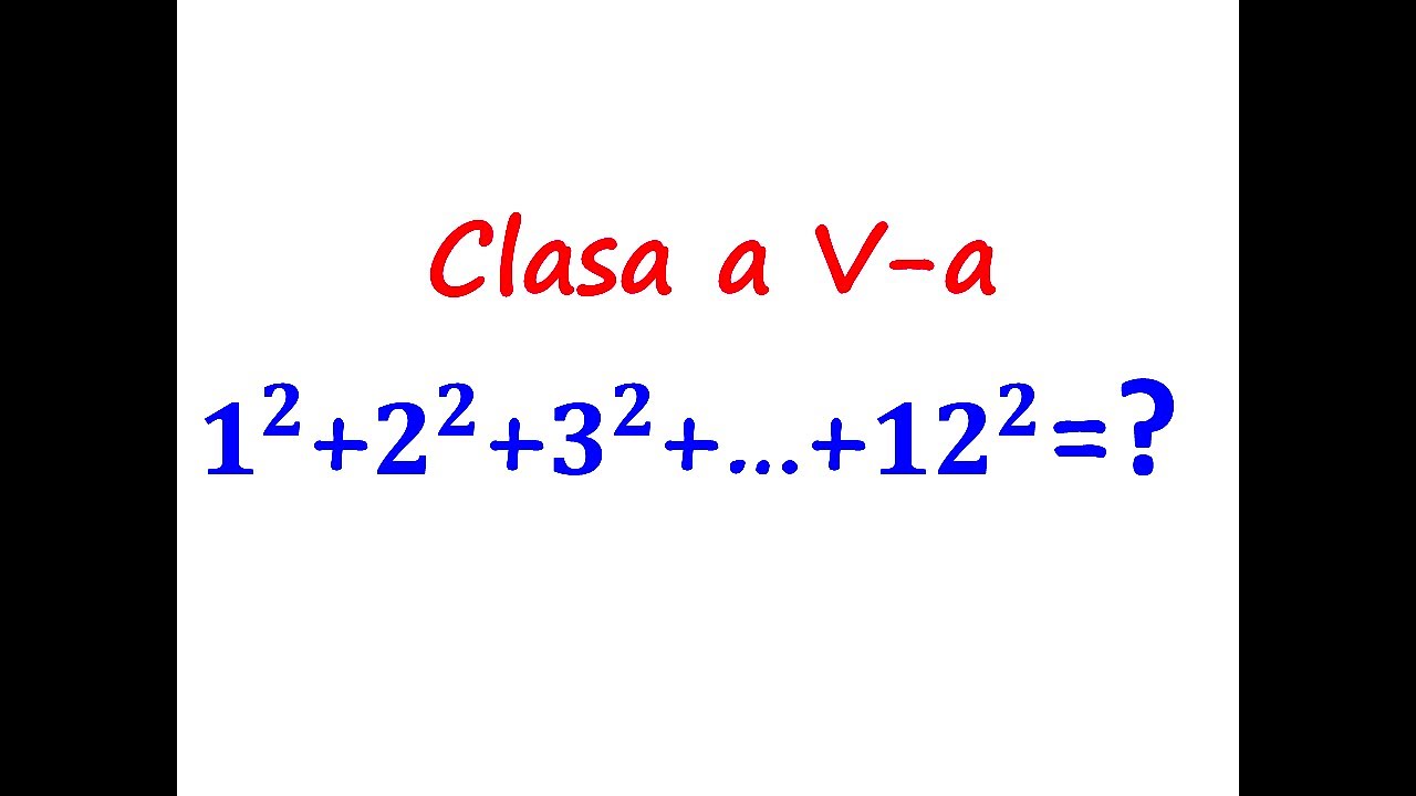 Sume de puteri consecutive | Clasa a V-a