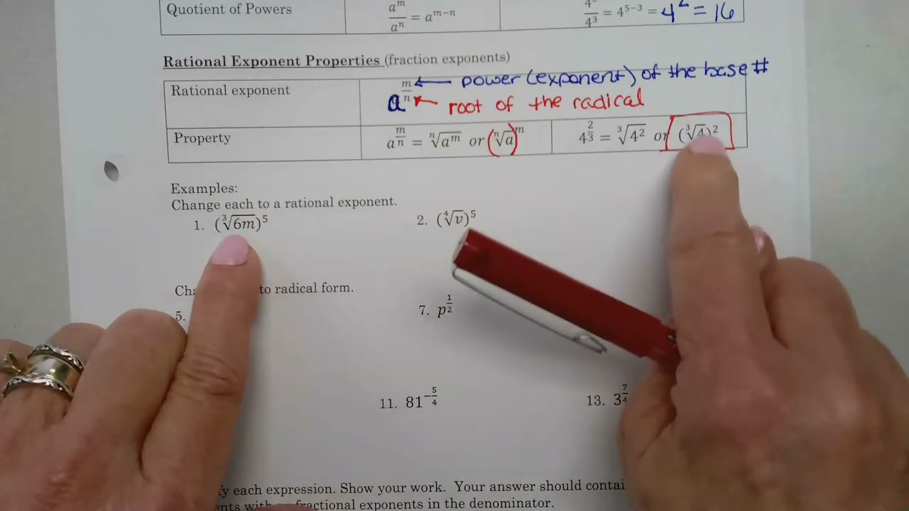 Notes 9 1 Rational Exp and Radicals