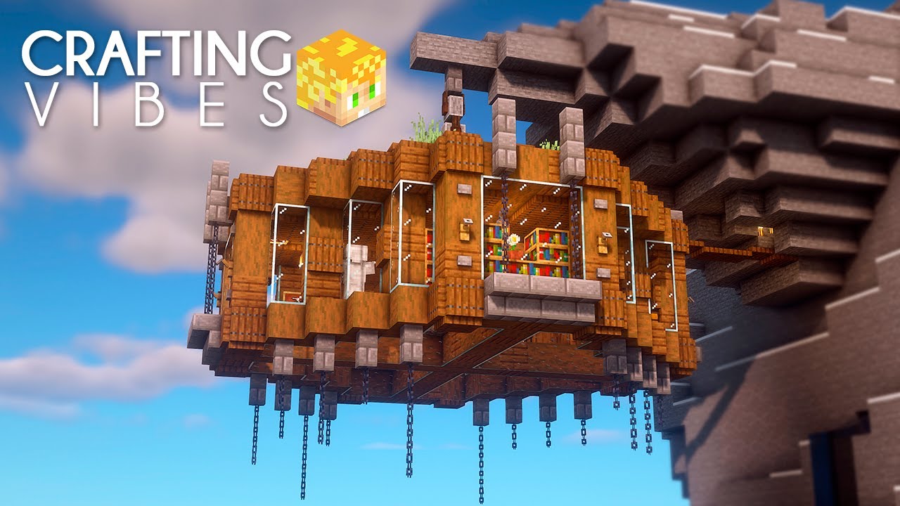 Minecraft: How to build a HANGING CLIFF HOUSE