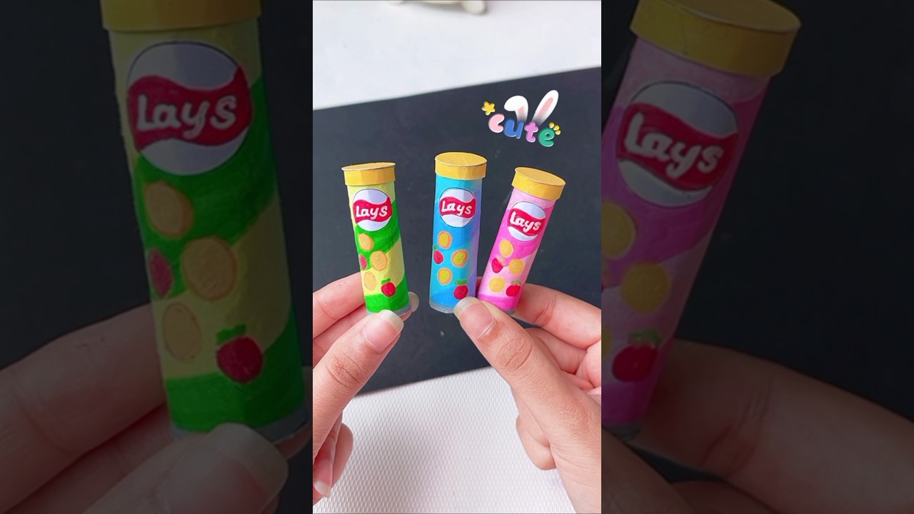DIY cute lays chips #shorts #tonniartandcraft #art #diy #craft  #handmade