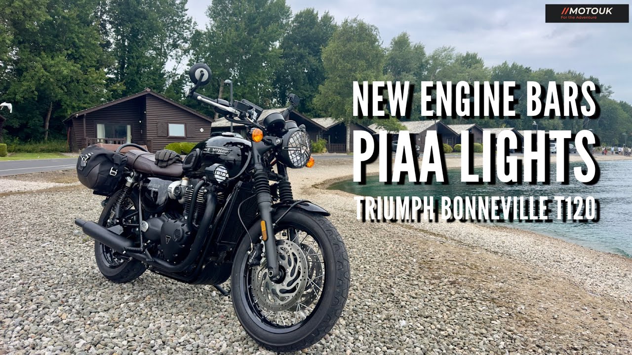 Triumph Bonneville T120 Upgrades | New Engine Bars & PIAA Driving Lights + Portugal Trip Preview!