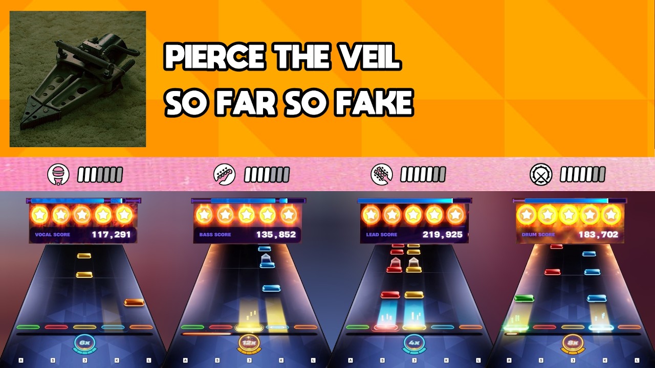 [Fortnite Festival] Pierce The Veil - So Far So Fake || All Instruments Expert 100%