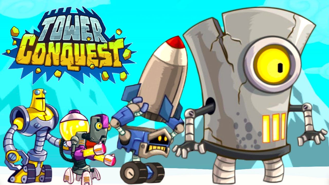 МЕГА БОСС и АРМИЯ РОБОТОВ! Мульт игра про БОИ и СРАЖЕНИЯ на АРЕНЕ Tower Conquest
