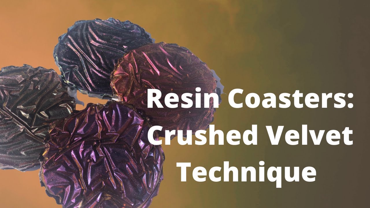 Creating Resin Coasters using the crushed velvet technique