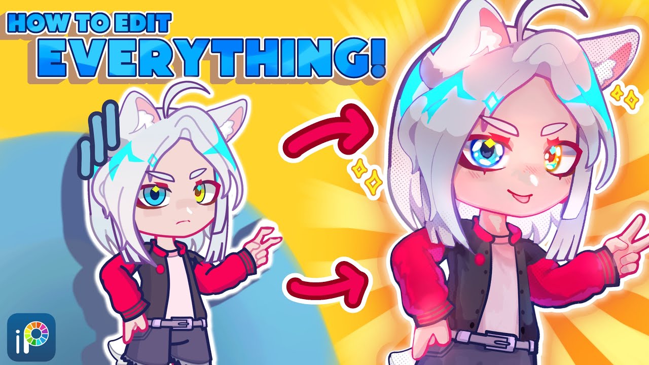 Как редактировать ВСЁ | Gacha Tutorial | IbisPaint | Волосы, глаза, одежда… и т. д.