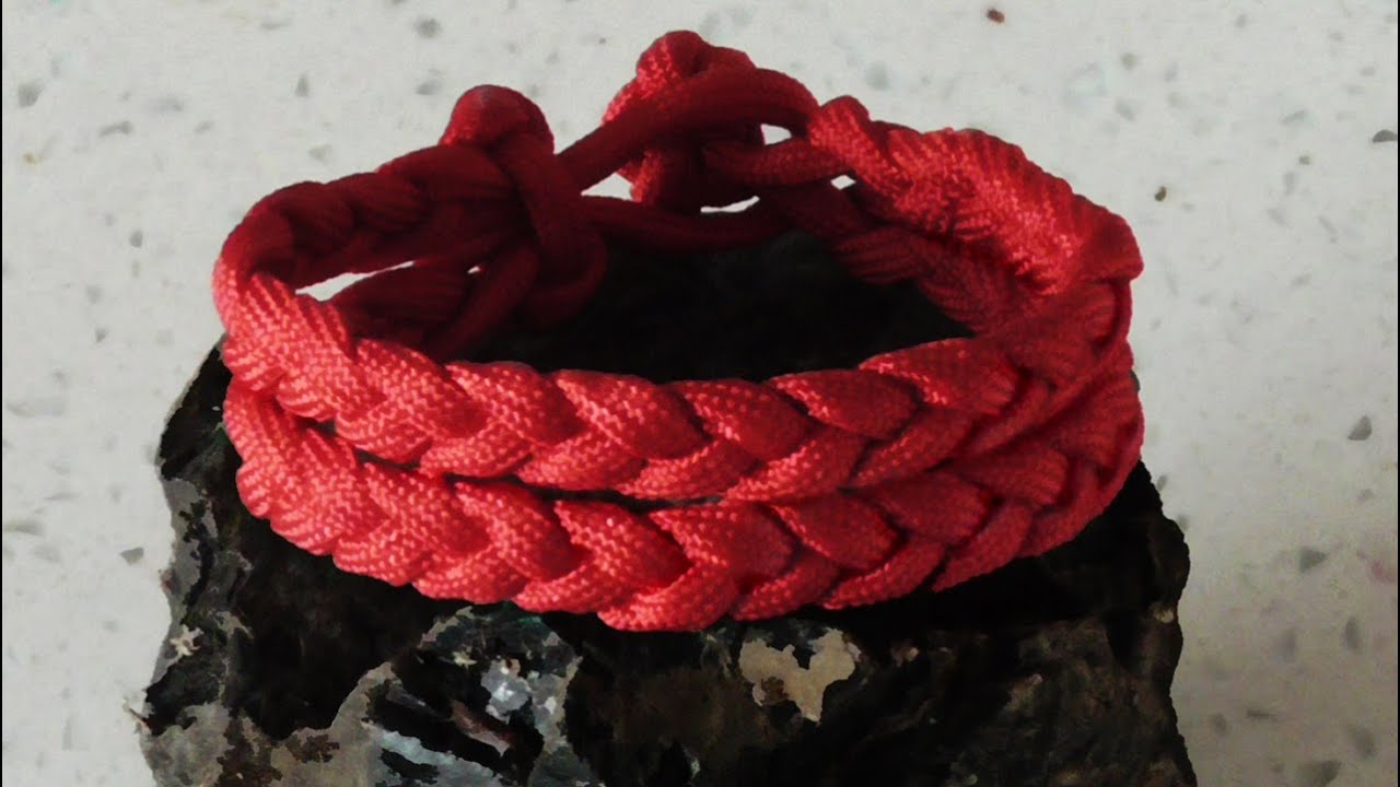 Elegant Double Rastaclat Bracelet - Twin Braid Single Strand Paracord Bracelet