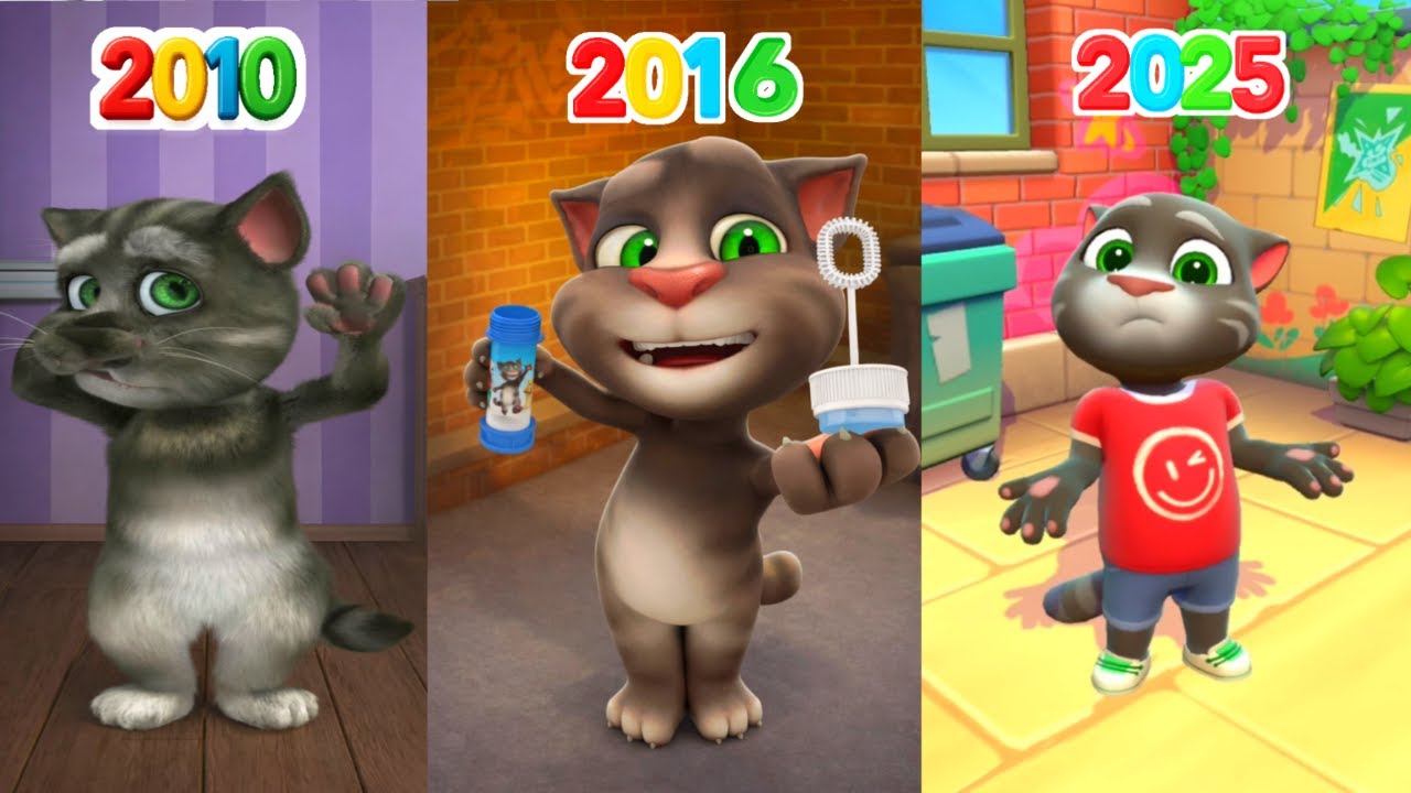 Talking Tom Cat 2010 vs Talking Tom Cat 2016 vs Talking Tom Cat 2025 🧀🧀🧀
