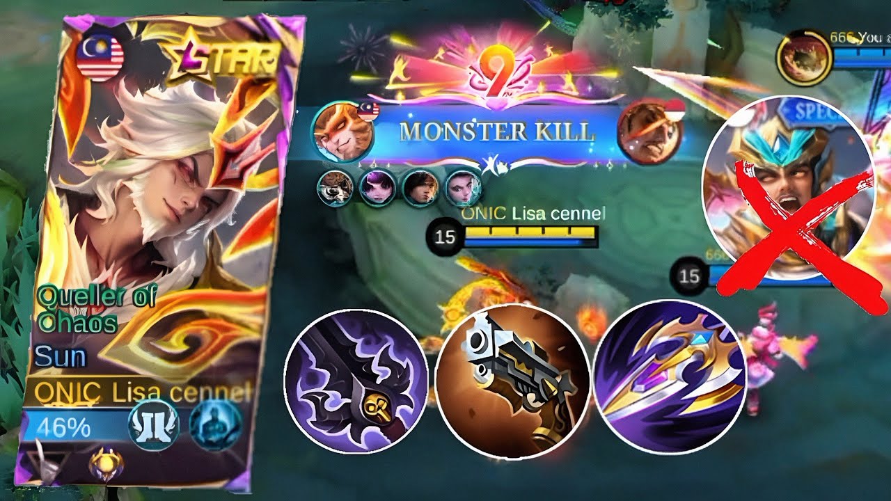 MOMEN SUN MELAWAN GATOTKACA DI EXP LANE TERBARU❗ BUILD TERSAKIT SUN | GAMEPLAY SUN TERBARU | MLBB