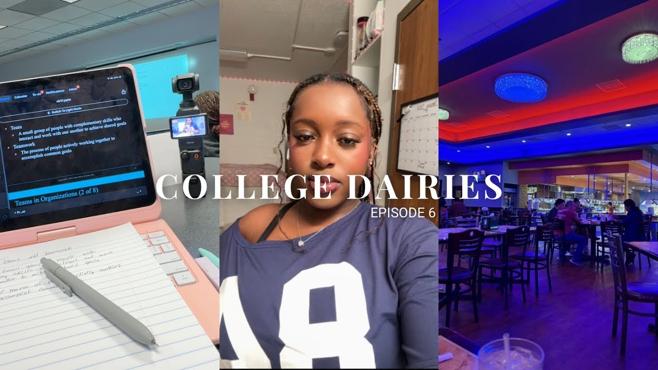 College dairies Valentine's Day + makeup + eat out + unboxing + classes + cleaning & more