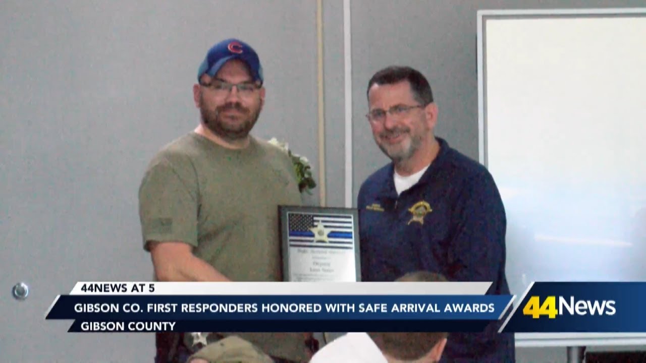 Gibson County first responders recognized with Safe Arrival Awards