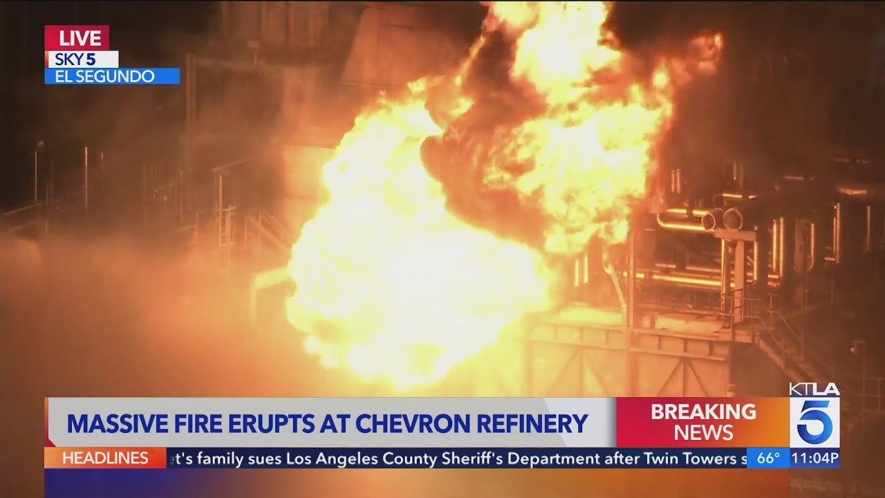 Fire erupts at Chevron's El Segundo refinery