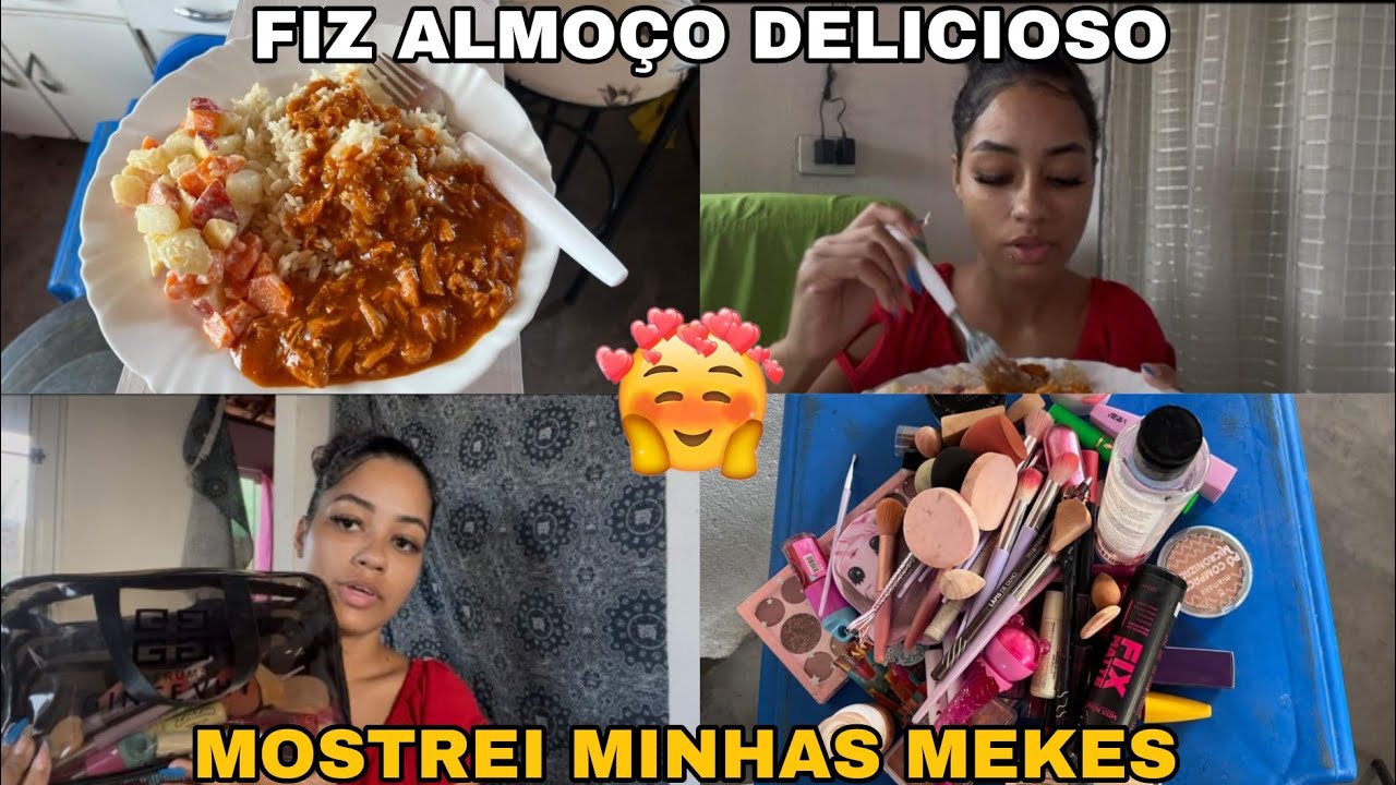 ALMOÇO DELICIOSO STROGONOFF E ARROZ 😋MOSTREI MINHAS MEKES PRA VCS😍