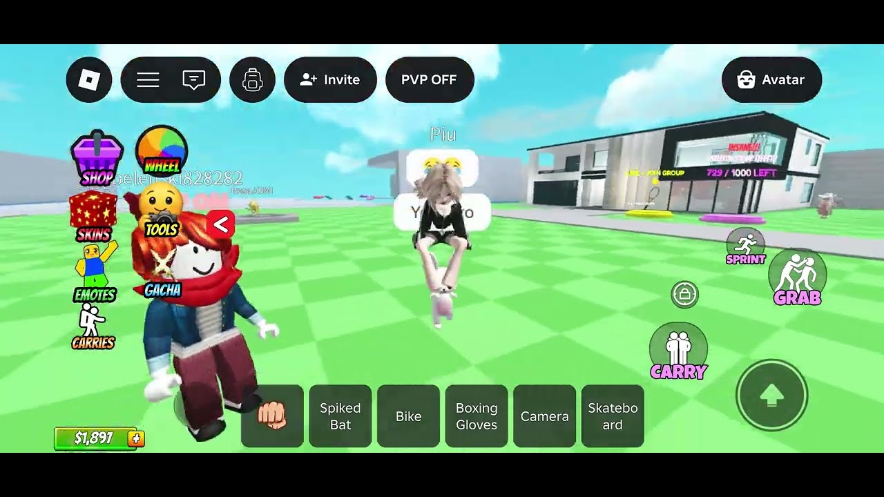 Playing hug fight in Roblox Gameplay😽🫂