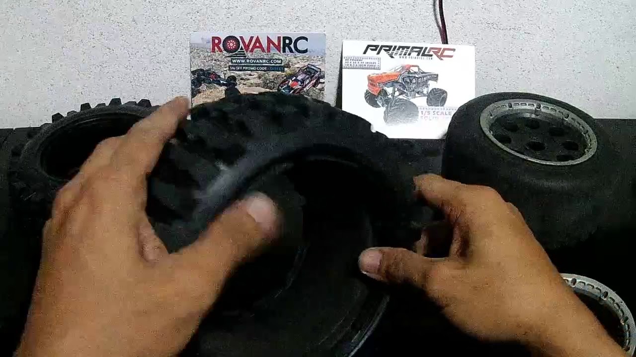 KM Knobby Tires on an HPI Baja 5T Wheels