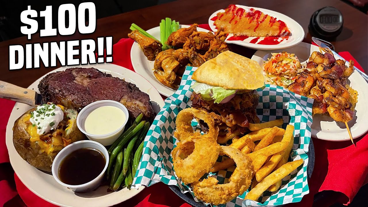 Harry's Favorite Foods Challenge w/ Prime Rib, Hot Wings, and Shrimp!!