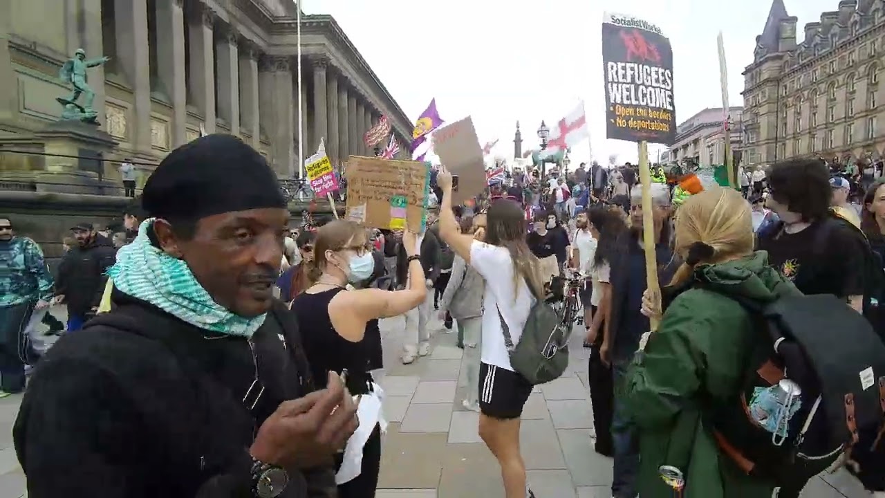 UKIP in Liverpool  right and left clash.