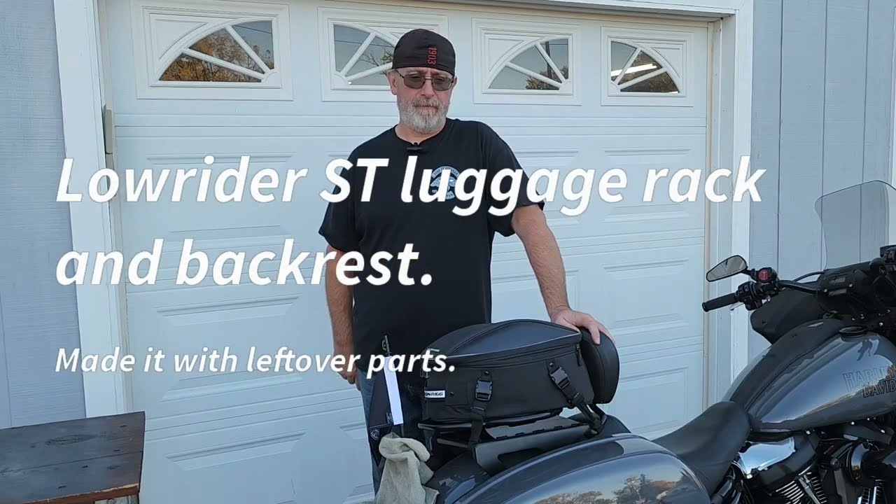 Lowrider ST luggage rack and backrest.