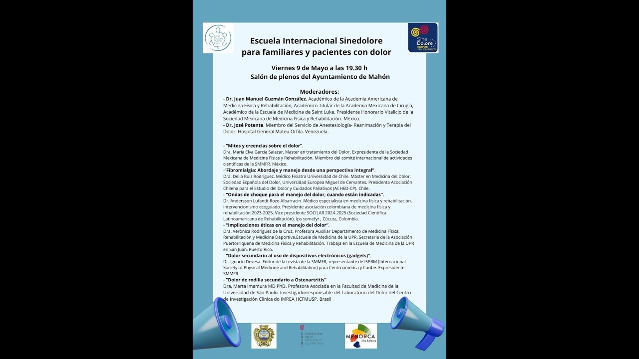 Escuela Internacional Sinedolore para familiares y pacientes con dolor