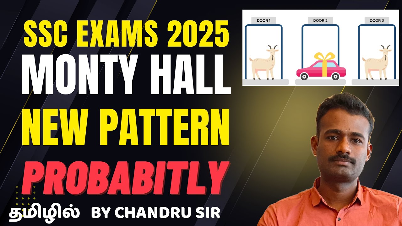 MONTY HALL - PROBABILITY | SSC MATHS - NEW PATTERN IN TAMIL | BY CHANDRU SIR