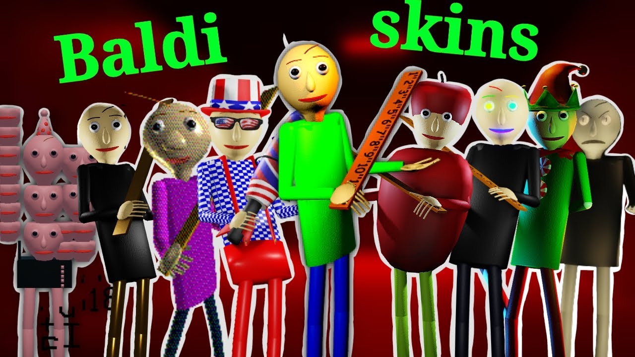 Baldi ALL skins gameplay (Pillar Chase 2) - Forsaken