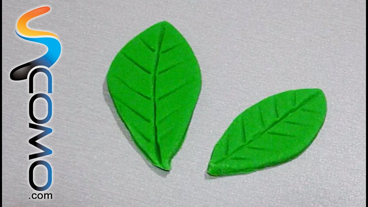Hacer hojas con fondant verde